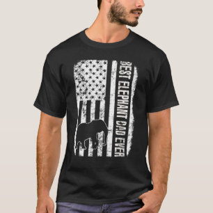 T-shirt Drapeau américain du meilleur papa éléphant