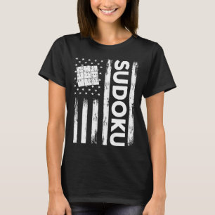 T-shirt Drapeau américain du Puzzle Sudoku