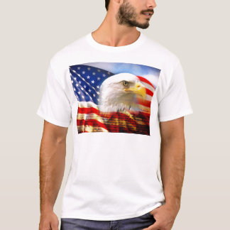 T-shirt Drapeau américain Eagle chauve