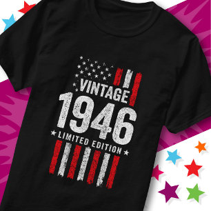 T-shirt Drapeau Américain Édition Limitée Étoiles Vintage