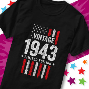 T-shirt Drapeau Américain Édition Limitée Étoiles Vintage