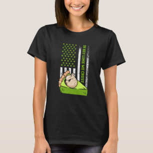 T-shirt Drapeau américain en croûte de citron vert
