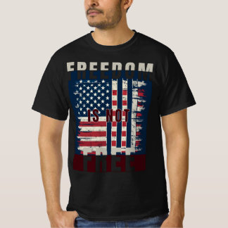 T-shirt Drapeau américain en détresse La liberté n'est pas