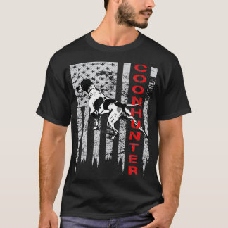T-shirt Drapeau américain en détresse pour chasseurs de cô