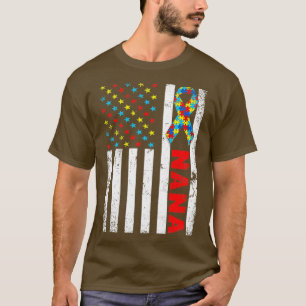 T-shirt Drapeau américain en détresse Sensibilisation sur