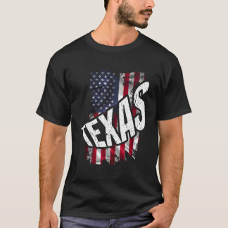 T-shirt Drapeau américain en détresse Texas