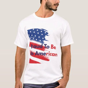 T-shirt Drapeau américain en détresse vintage Fier d'être 