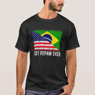 T-shirt Drapeau américain et drapeau brésilien meilleure f