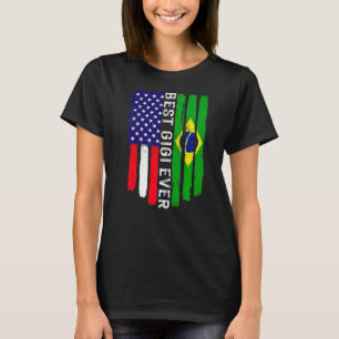 T-shirt Drapeau américain et drapeau brésilien Meilleure f