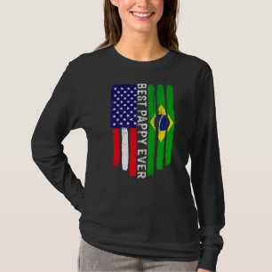 T-shirt Drapeau américain et drapeau brésilien meilleure f