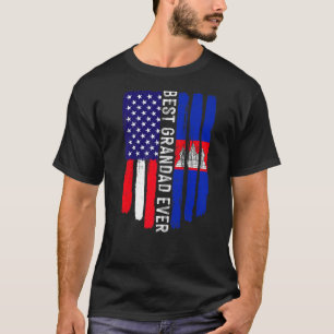 T-shirt Drapeau américain et drapeau cambodgien Meilleur G