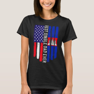 T-shirt Drapeau américain et drapeau cambodgien Meilleur p