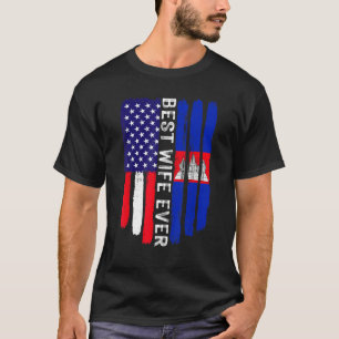 T-shirt Drapeau américain et drapeau cambodgien Meilleure 