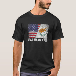 T-shirt Drapeau américain et drapeau chypriote Meilleure f