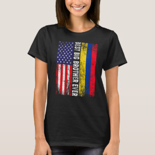 T-shirt Drapeau américain et drapeau colombien Meilleur Bi