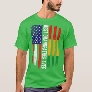 T-shirt Drapeau américain et drapeau de Guinée Meilleur gr