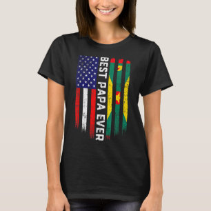 T-shirt Drapeau américain et drapeau de la Grenade Meilleu