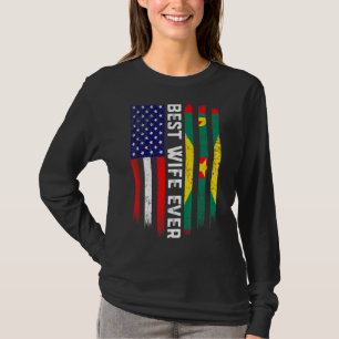 T-shirt Drapeau américain et drapeau de la Grenade Meilleu