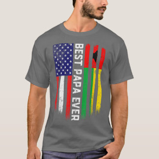 T-shirt Drapeau américain et drapeau de la Guinée-Bissau m