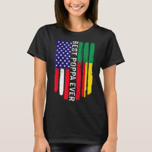 T-shirt Drapeau américain et drapeau du Bénin Meilleure fa