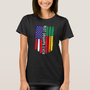 T-shirt Drapeau américain et drapeau du Bénin Meilleure fa