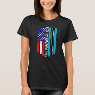 T-shirt Drapeau américain et drapeau du Botswana Meilleur 