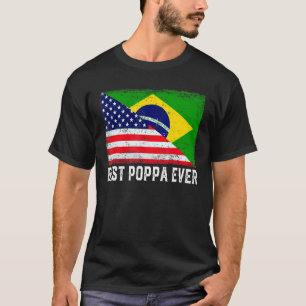 T-shirt Drapeau américain et drapeau du Brésil Meilleure f