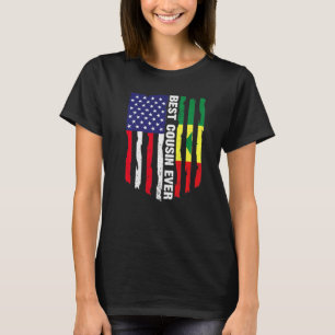 T-shirt Drapeau américain et drapeau du Sénégal Meilleur C