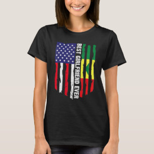 T-shirt Drapeau américain et drapeau du Sénégal Meilleure