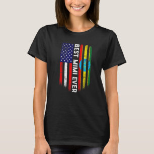 T-shirt Drapeau américain et drapeau éthiopien Meilleur Mi