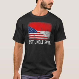 T-shirt Drapeau américain et drapeau indonésien Meilleur O
