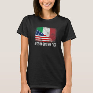 T-shirt Drapeau américain et drapeau italien Meilleur Gran