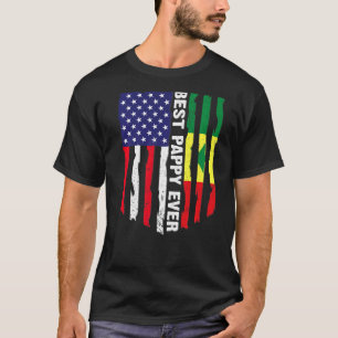 T-shirt Drapeau américain et drapeau sénégalais meilleur a