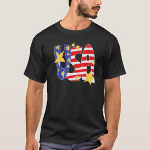 T-shirt Drapeau américain États-Unis d'Amérique US 4e