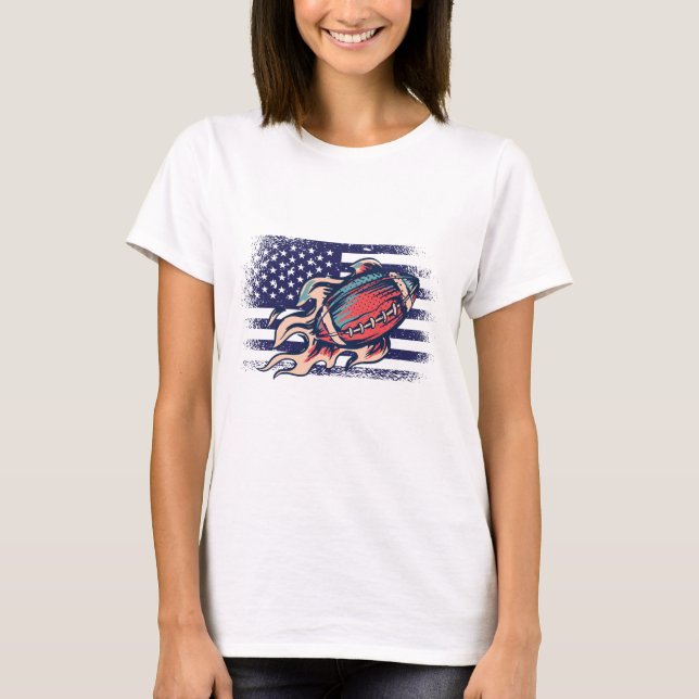 T-shirt Drapeau américain Fan Jersey Shirt USA (Devant)