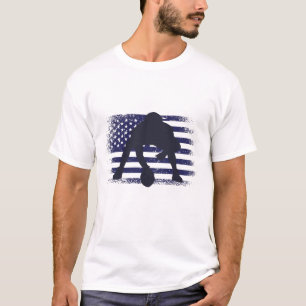 T-shirt Drapeau américain Fan Jersey Shirt USA