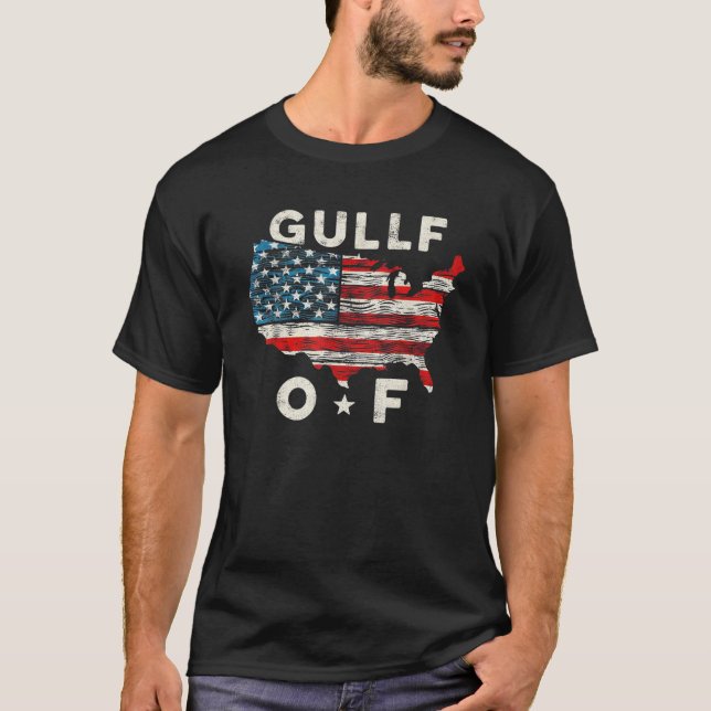 T-shirt Drapeau américain Golfe des Etats-Unis d'Amérique  (Devant)