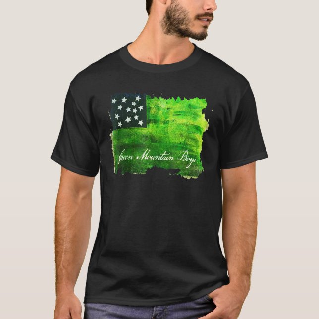 T-shirt Drapeau américain Green Mountain Boys Militaires V (Devant)