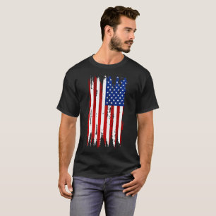 T-shirt Drapeau américain Grunge