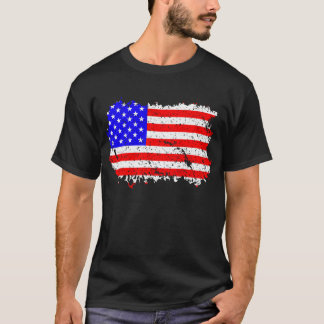 T-shirt Drapeau américain Grunge