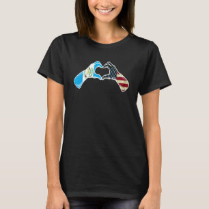 T-shirt Drapeau américain guatémaltèque USA   Drapeau guat