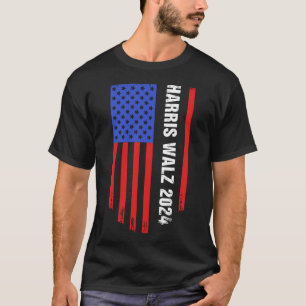 T-shirt Drapeau américain Harris Walz 2024