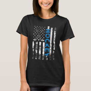 T-shirt Drapeau américain Hockey USA Patriotique