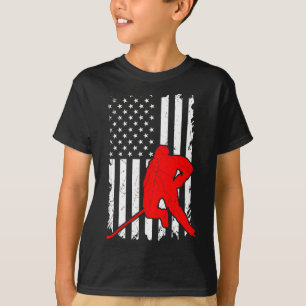 T-shirt Drapeau Américain Hockey Usa Patriotique