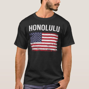 T-shirt Drapeau américain Honolulu