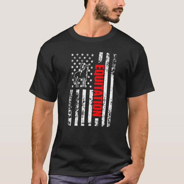 T-shirt Drapeau américain Horloger Lover Sports Patriotiqu (Devant)