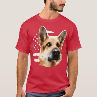 T-shirt Drapeau américain I Amoureux des chiens I Patrioti