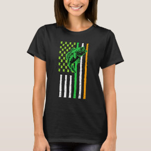 T-shirt Drapeau américain irlandais pêche poisson Saint-Pa