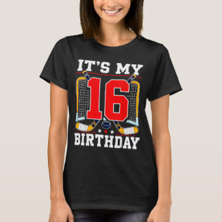 T-shirt Drapeau américain joueur de hockey 16 ans 16 ans