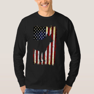T-shirt Drapeau américain Kai Ken Silhouette 4 juillet Tor
